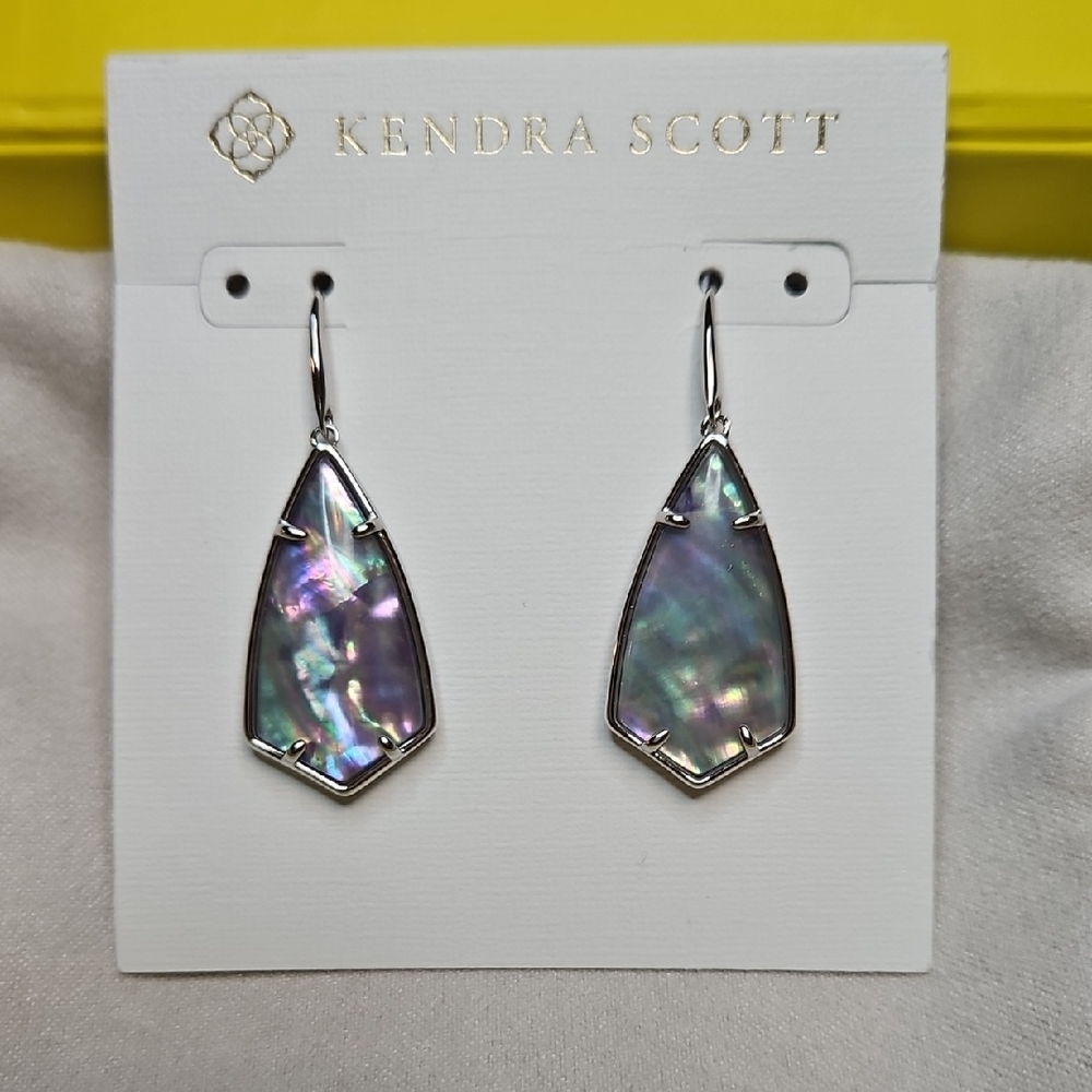 Kendra Scott Iridescent Silver Earrings